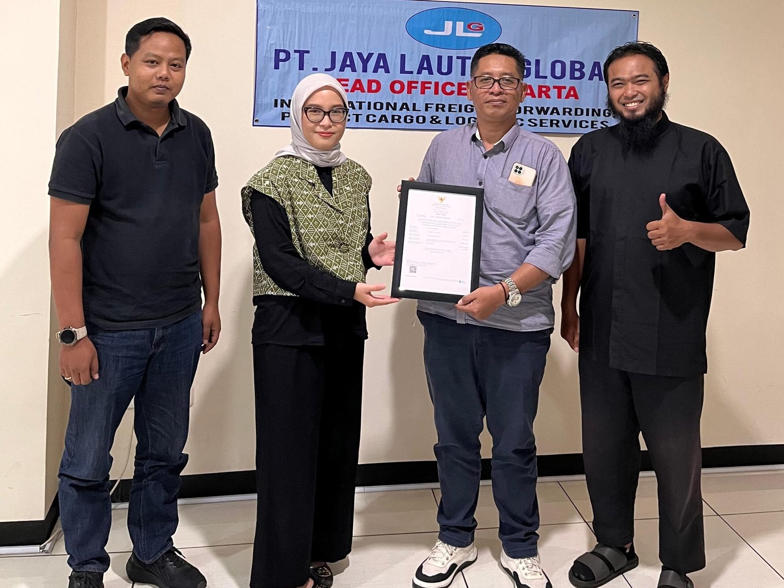 PT Jaya Lautan Global Terima Sertifikat Halal untuk Jasa Distribusi, Perkuat Komitmen Logistik Halal